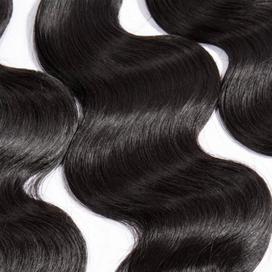 10-30 Inch 12A Premium Brazilian Virgin hair Body Wavy Natural Black
