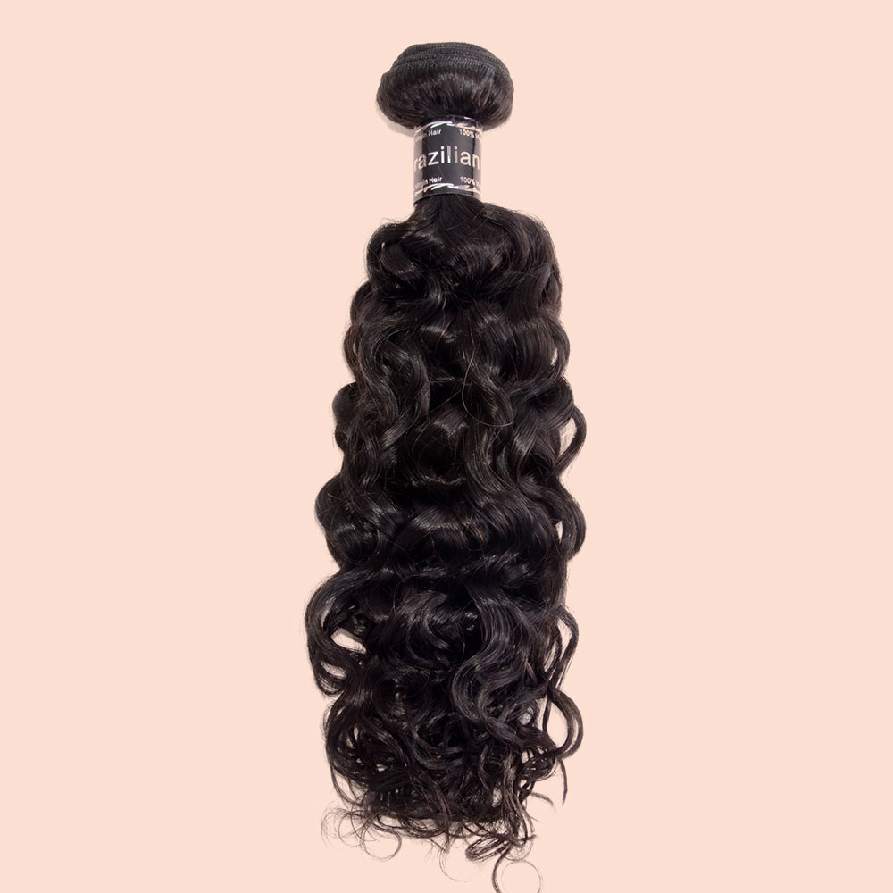 10-30 Inch Italy Curly Virgin Brazilian Hair #1B Natural Black